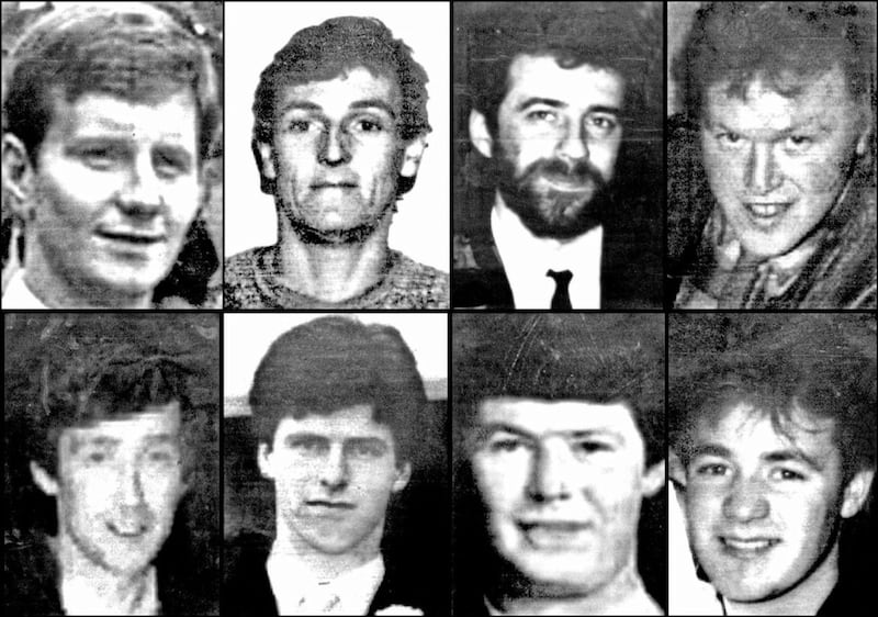 Eight IRA men who were killed by the SAS at Loughgall, Co Armagh, on May 8, 1987 