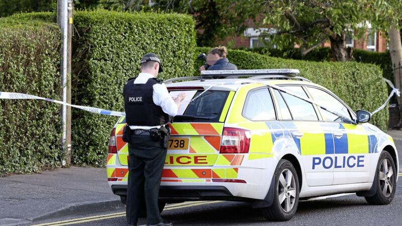 Army Technical Officers were called in after a device was discovered outside a property on the Upper Lisburn Road on Friday. Picture by Mal McCann 