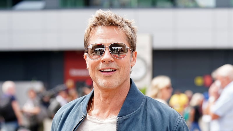 Brad Pitt at Silverstone on Thursday as he prepares to start filming for new blockbuster (David Davies/PA)