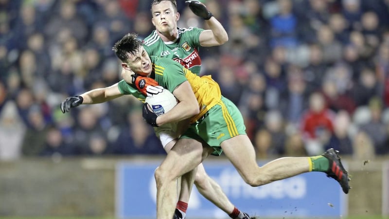 Mayo defender Stephen Coen pictured in action against Donegal last year. Picture by Margaret McLaughlin 