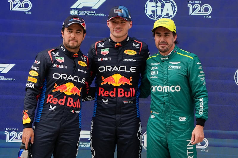 Verstappen beat Perez and Alonso to China Grand Prix pole position (AP Photo/Andy Wong)