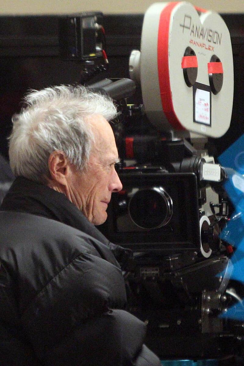 Clint Eastwood during filming of Hereafter, in central London