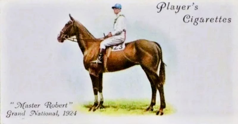 An illustration of 1924 Grand National winning horse, Master Robert. From the collection of Francis X. Murray. Used with permission.