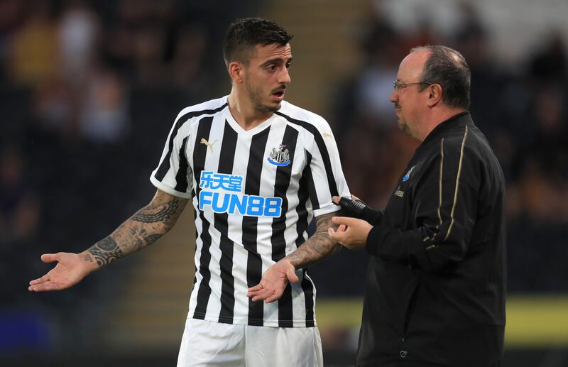 Joselu (left) failed to hit the heights at Newcastle under manager Rafael Benitez