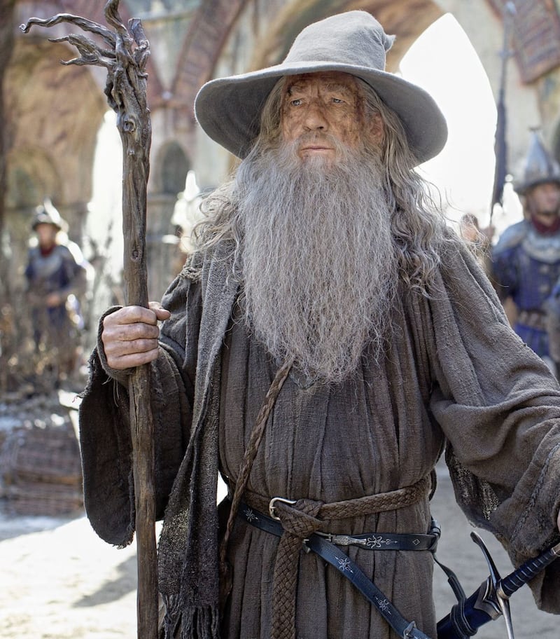 Sir Ian McKellen as Gandalf in the hit film adaptation of Lord of The Rings 