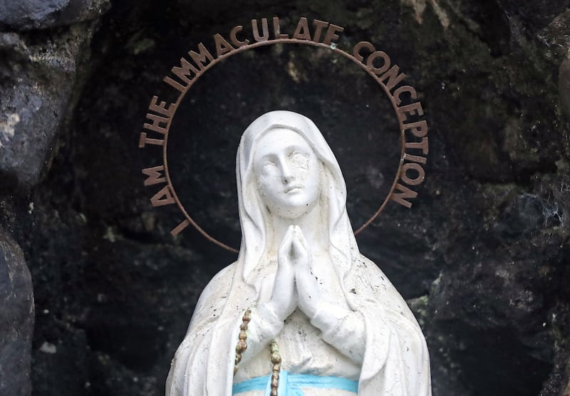 &nbsp;A statue of Mary in a grotto at the Sean Ross Abbey in Roscrea, Tipperary, which was mother and baby home operated by the Sisters of the Sacred Hearts of Jesus and Mary from 1930 to 1970.