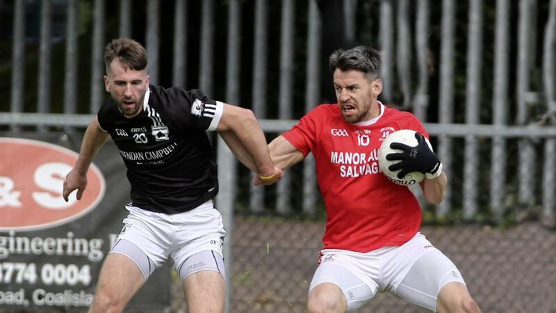 Tyrone captain Mattie Donnelly returned for Trillick at the weekend following a long lay-off. Picture by Seamus Loughran 