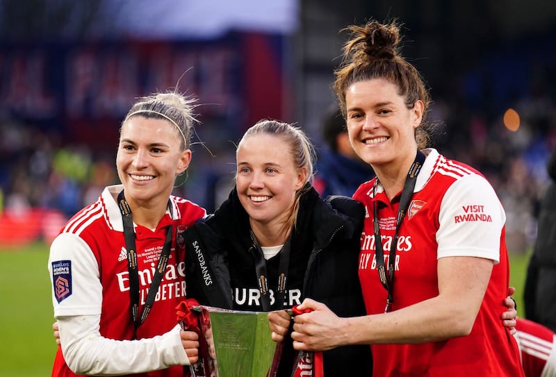 Beattie (right) returned to Arsenal for a second spell in 2019