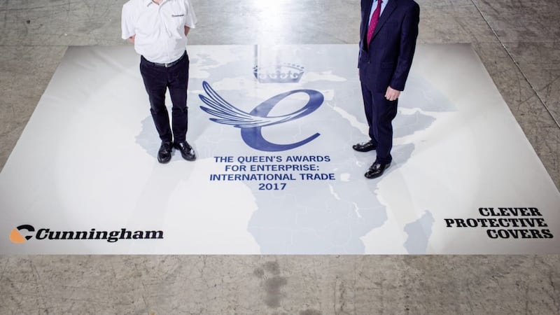 David Cunningham (left), managing director of Cunningham Covers, with company chairman Gordon Cunningham 