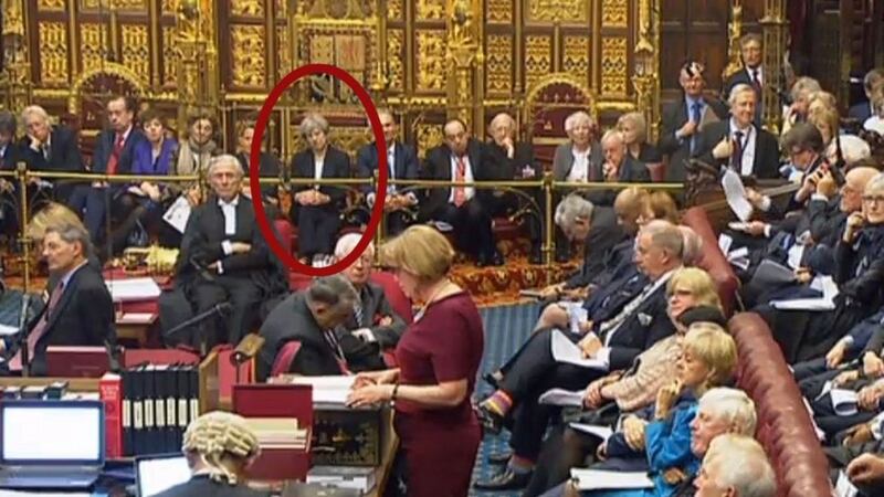 Theresa May sat in House of Lords for the Brexit debate and everyone's convinced she's giving the 'hard stare'