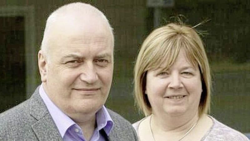 DUP MLA Trevor Clarke with his wife Linda Clarke  
