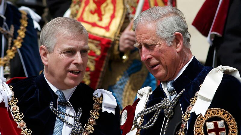 The Duke of York (left) and his brother, now the King in 2015
