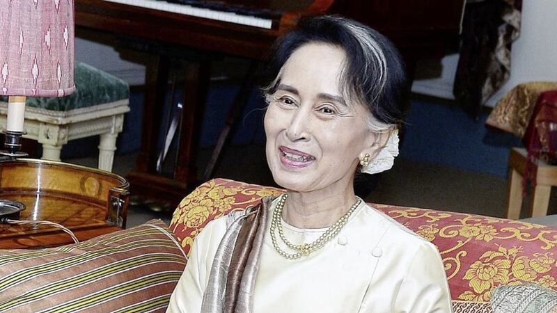 Aung San Suu Kyi, Myanmar&#39;s civilian leader, pictured in 2017. Picture by John Stillwell/PA Wire 
