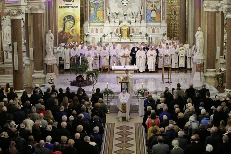 The funeral of Fr Gerry Reynolds at Clonard Monastery in December 2015. Picture: Hugh Russell 