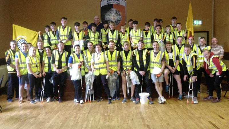 A community clean-up took place in Crossmaglen last Saturday. The event was spearheaded by the Rangers men&#39;s senior squad and over 100 volunteers from the U14s upwards helped out. As a result, Crossmaglen and the surrounding areas are a cleaner and more attractive place in which to live 