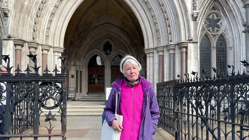 Trudi Warner outside the Royal Courts of Justice on Thursday