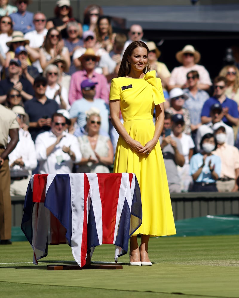 Kate on Centre Court at Wimbledon 2022