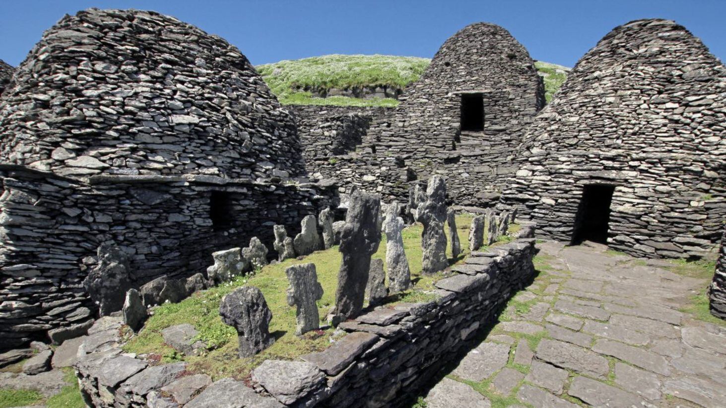 The monastery on Skellig Michael, now a Unesco World Heritage site, which dates from between the sixth and eighth centuries and was occupied until the 12th century