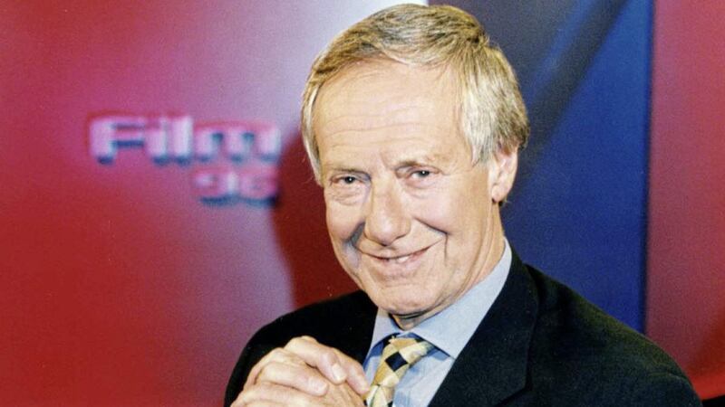 The late great film critic Barry Norman pictured on the set of Film &#39;96 
