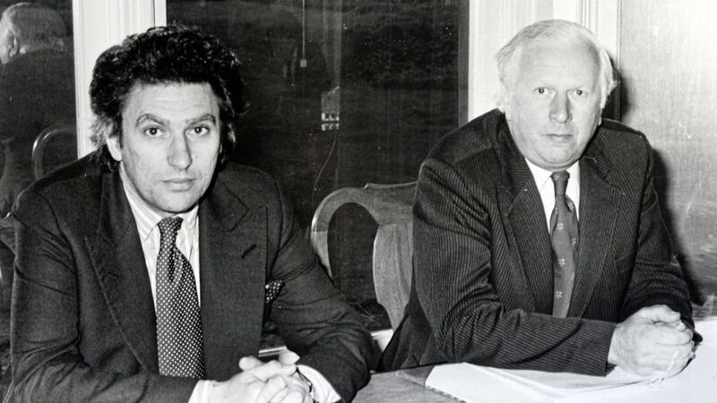 Lord Gowrie and Secretary of State James Prior at press conference to present a prison reform programme. Picture by Allan McCullough