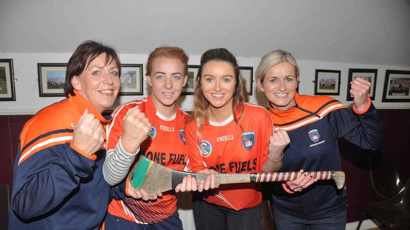 Getting ready for the biggest day in Armagh camogie circles for 22 years are proud mums Olive McGeown and Siobhan Smyth with their daughters Hannah and Eimear, who are part of the Armagh senior squad who play Carlow in the All-Ireland Junior Championship final in Croke Park on Sunday. Olive and Siobhan were part of Armagh&rsquo;s last All-Ireland Championship-winning team in 1994 when the Orchard County overcame Kildare to lift the intermediate title. Armagh&rsquo;s last foray on the hallowed turf of Croke Park was one year earlier in 1993 when Olive featured as a second half substitute for Armagh, with six-week-old baby Hannah watching from the Cusack Stand. Now, more than two decades on, Olive and Siobhan will be taking their seats in the Cusack Stand cheering on their two daughters 