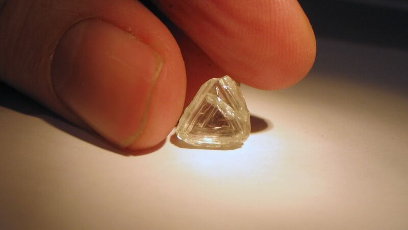 A Macle twin diamond discovered in Canada by Tom Gernon (Dr Tom Gernon/University of Southampton/PA Wire)