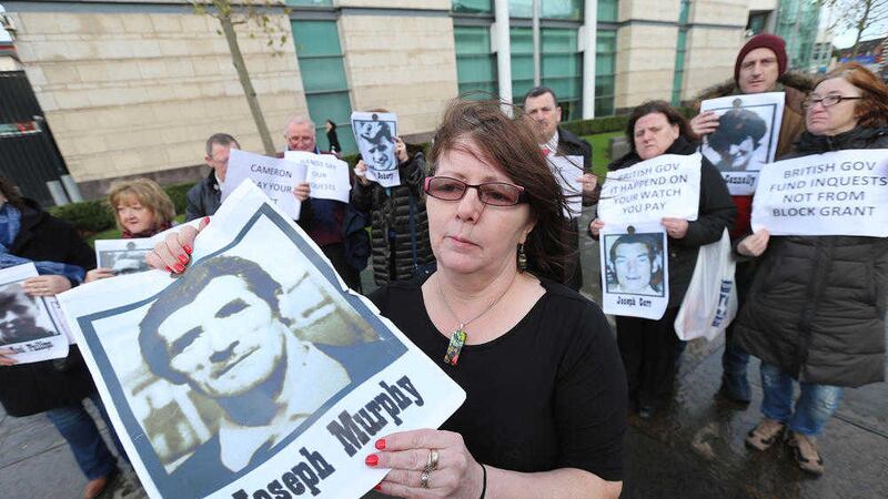 Janet Donnelly whose father Joseph Murphy was killed in the Ballymurphy shootings of 1971. Her mother Mary Ellen Murphy (83) will be buried with her husband whose remains were exhumed last year for forensic examination. 