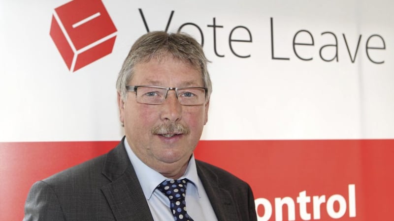 The DUP&#39;s Sammy Wilson indicated his party would accept a time-limited backstop. Picture by Matt Bohill 