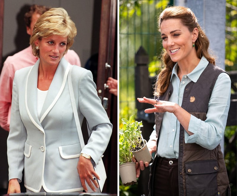 Undated composite file photos of Diana, Princess of Wales (left) and the Princess of Wales