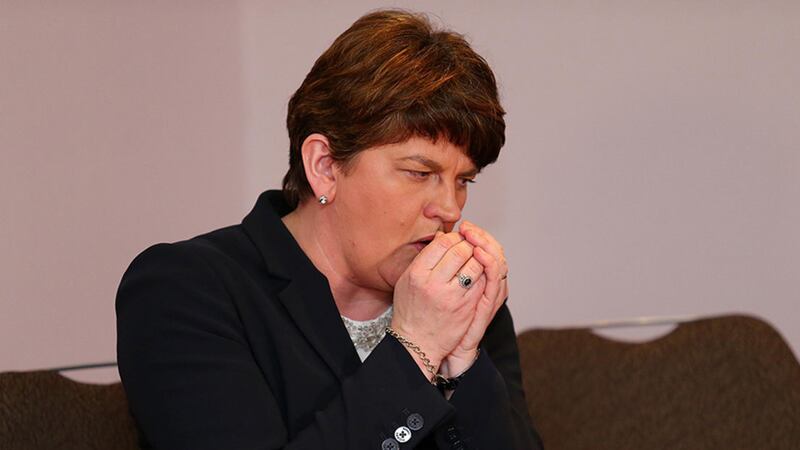 Arlene Foster attended today's launch but was too ill to take questions from the media. Photo: Mal McCann&nbsp;