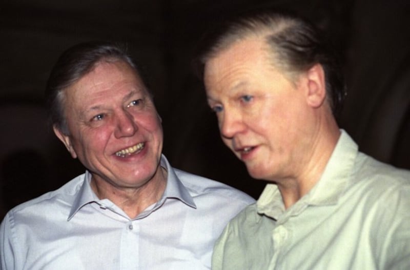 Attenborough with his wax portrait figure