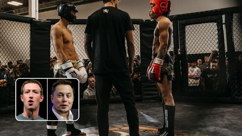 Elon Musk has said that his potential cage fight with Meta owner Mark Zuckerberg will be live streamed on X (Yui Mok/PA)