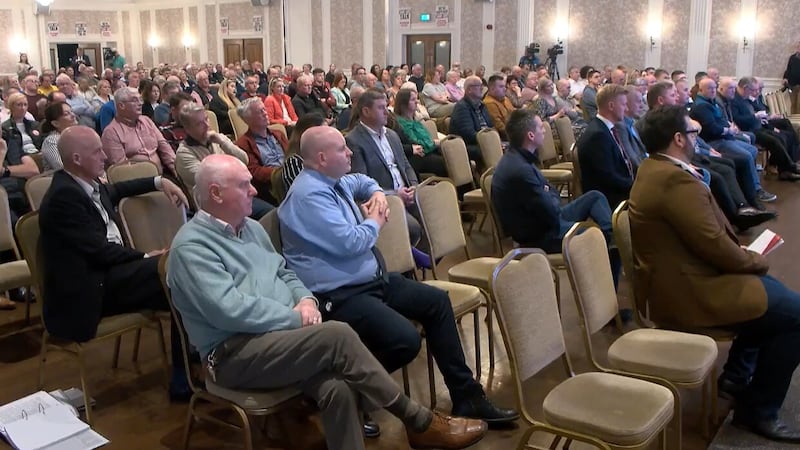 Attendees of Tuesday's public meeting in Omagh ahead of next week's reconvened A5 public inquiry.