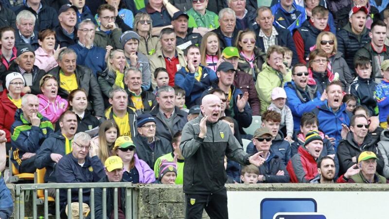 Declan Bonner enjoyed considerable success with Donegal at underage level, and there are signs that could transfer to the senior stage following their victory over Cavan earlier this month. Picture by Margaret McLaughlin 