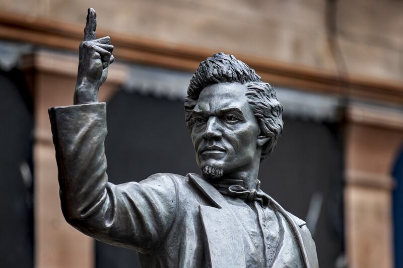 A statute of Frederick Douglass has been unveiled in Belfast