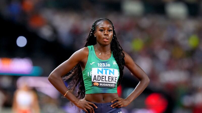 Ireland's Rhasidat Adeleke ahead of the Women's 400 Metres Final on day five of the World Athletics Championships at the National Athletics Centre, Budapest, Hungary. Picture date: Wednesday August 23, 2023.
