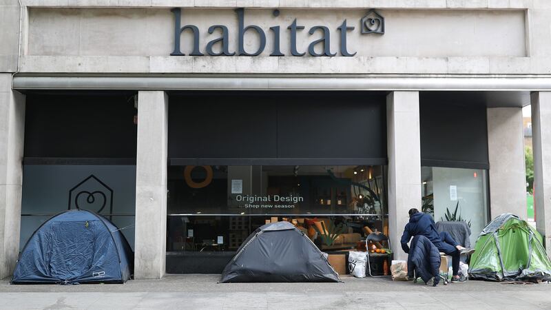 The Home Secretary said tents being used by rough sleepers are ‘blighting’ British streets (Yui Mok/PA)