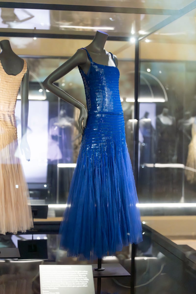 Garments on display at the V&A's Gabrielle Chanel. Fashion Manifesto exhibition