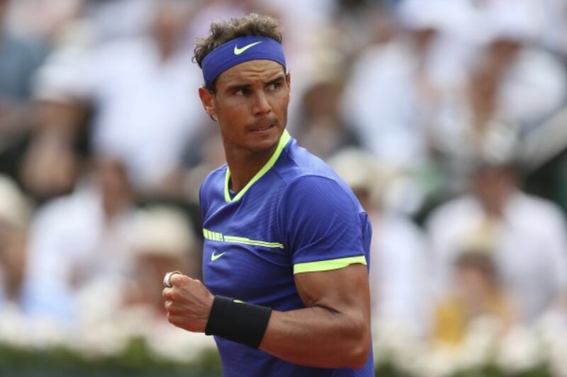 Rafael Nadal at the 2017 French Open