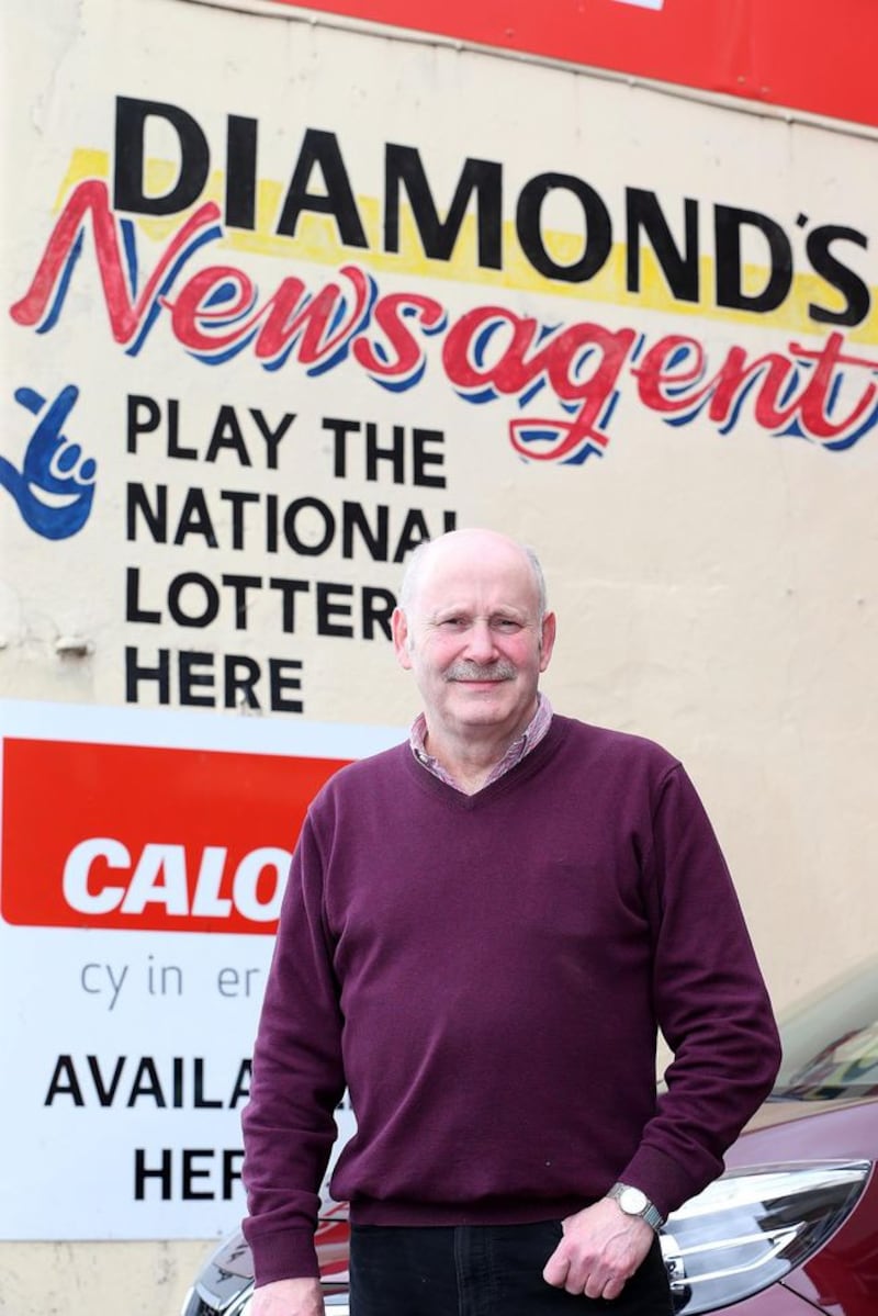 Eugene Diamond has been running a newsagent's shop since 1979. Picture by Mal McCann