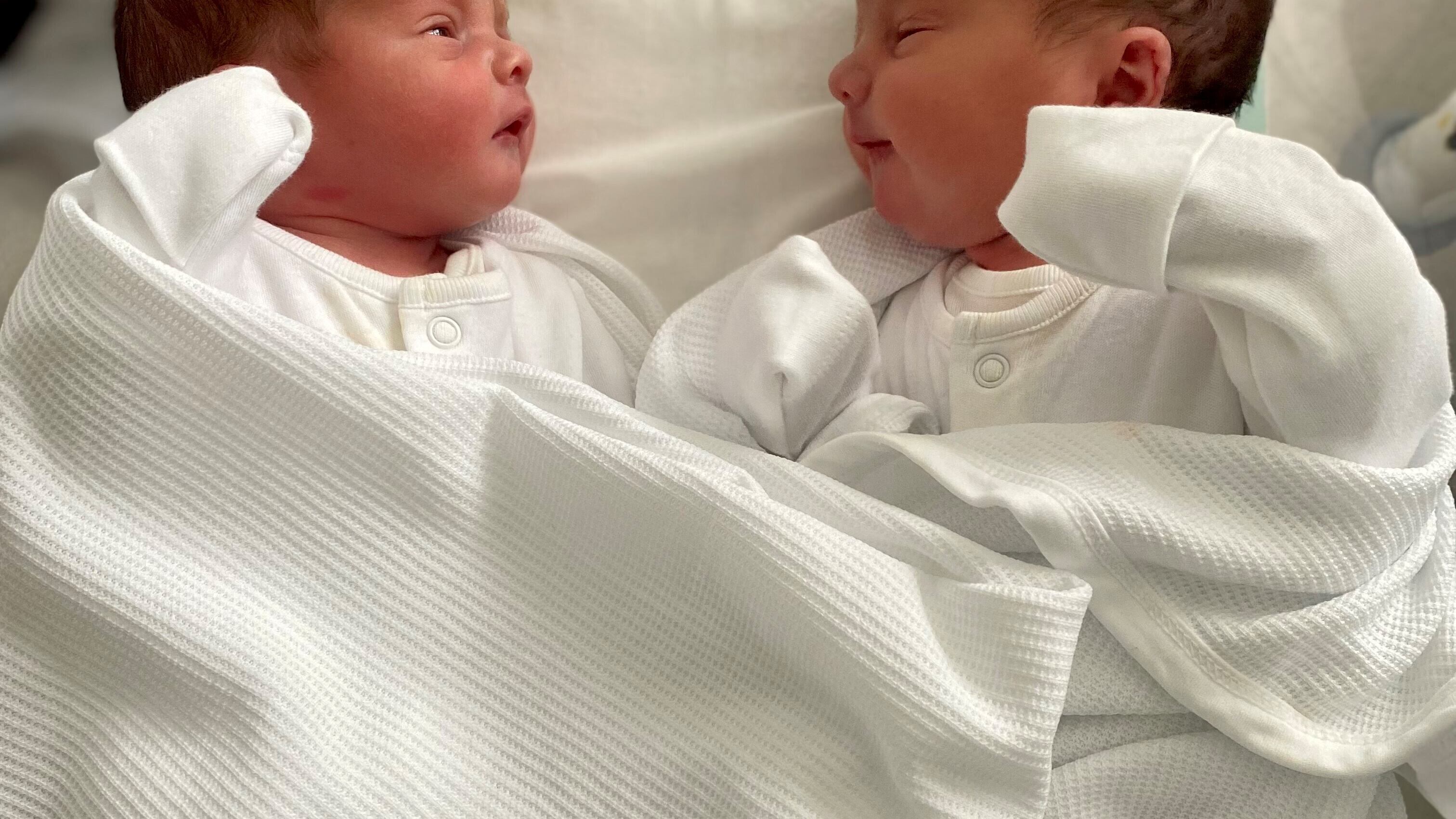 The Kelly twins born at the Ulster Hospital on Wednesday 