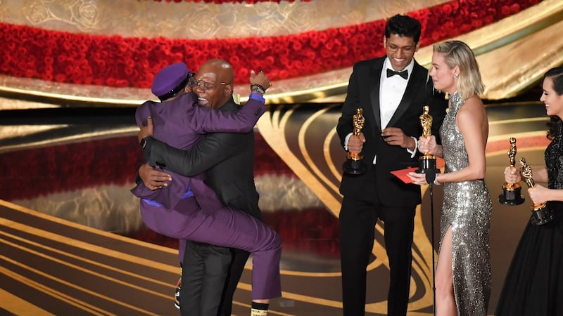 Jackson presented Lee with the Oscar for best adapted screenplay for BlacKkKlansman.