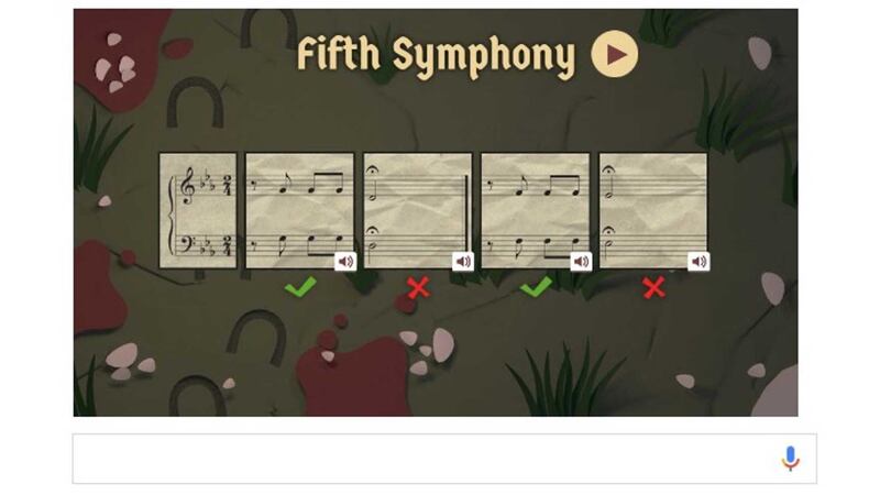 The Google Doodle that celebrates Beethoven