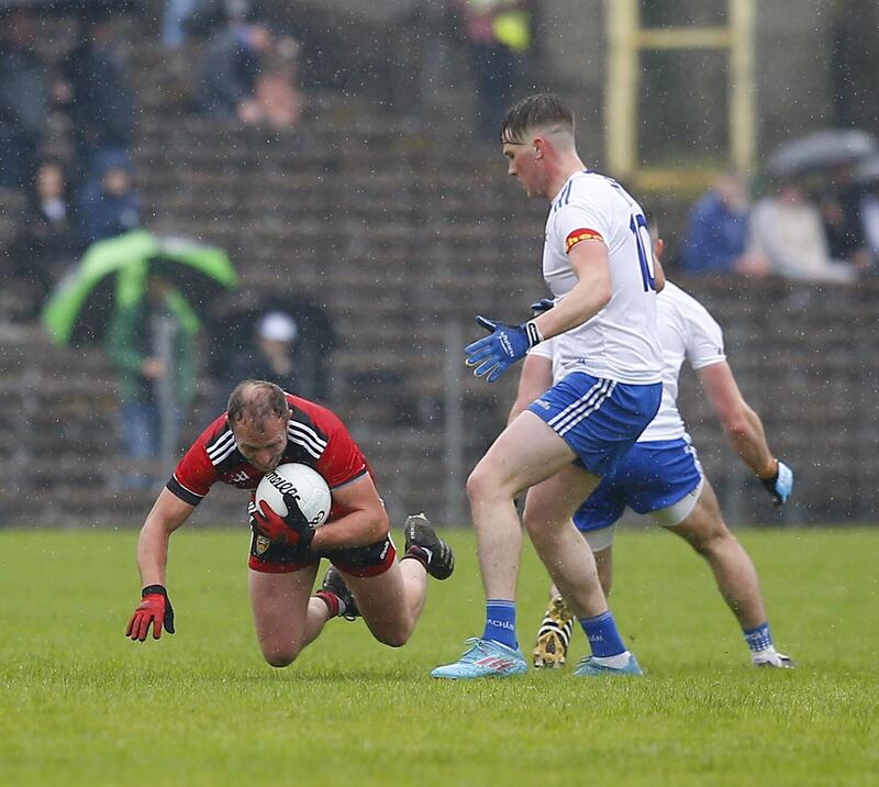 Darren O'Hagan's last Ulster Championship appearance in red and black came in dismal defeat to Monaghan last year. Picture by Philip Walsh