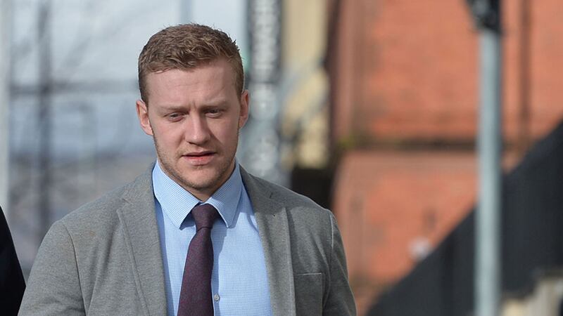 &nbsp; Stuart Olding is being cross examined by the prosecution this afternoon. Picture by Hugh Russell