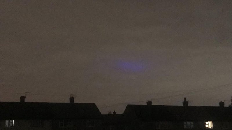 This time the strange hue was spotted above Greater Manchester but it has been seen elsewhere.