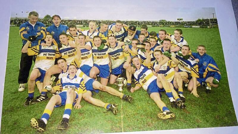The Errigal Ciaran team who won the club&rsquo;s first ever Tyrone minor football title in 1999. Team-mate Kevin McCartan lost his life in a car crash earlier that season 