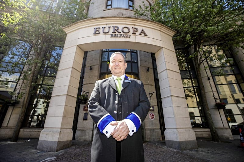Martin Mulholland, head concierge at the Europa Hotel in Belfast. Picture by Liam McBurney/PA Wire. 