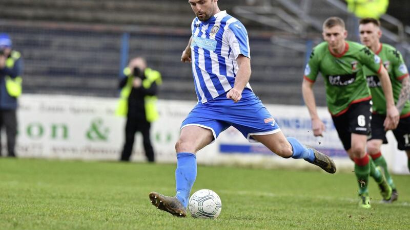 Eoin Bradley netted Coleraine&#39;s first goal against Crusaders on Saturday 