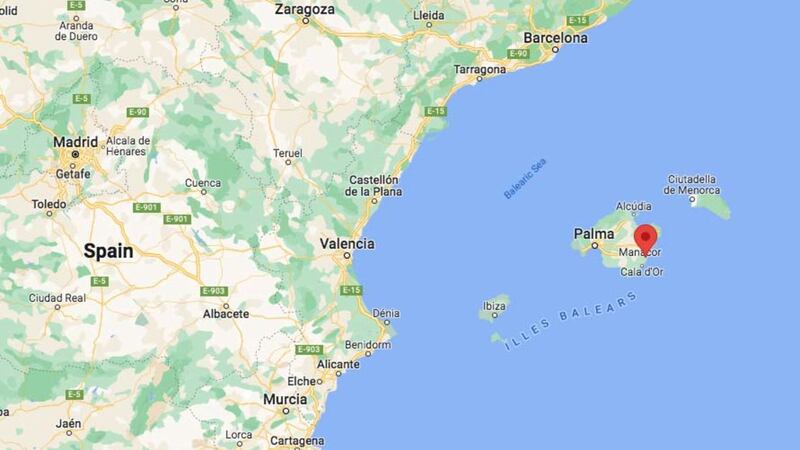 The accident happened in the Cales de Mallorca area of Majorca
